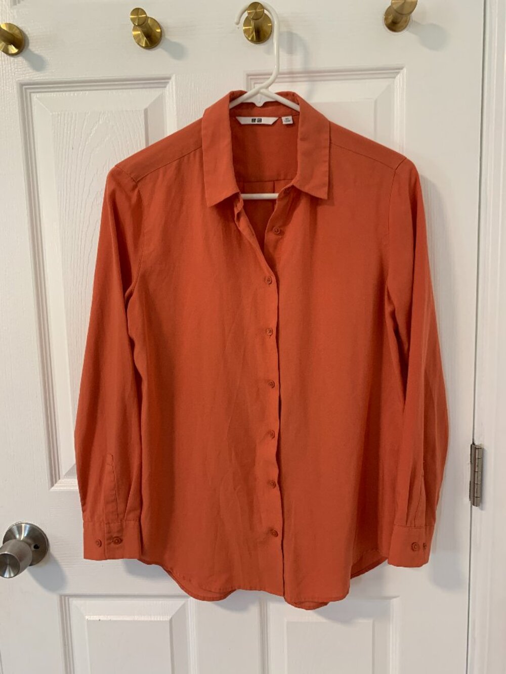 Uniqlo Coral Button Up Blouse XS